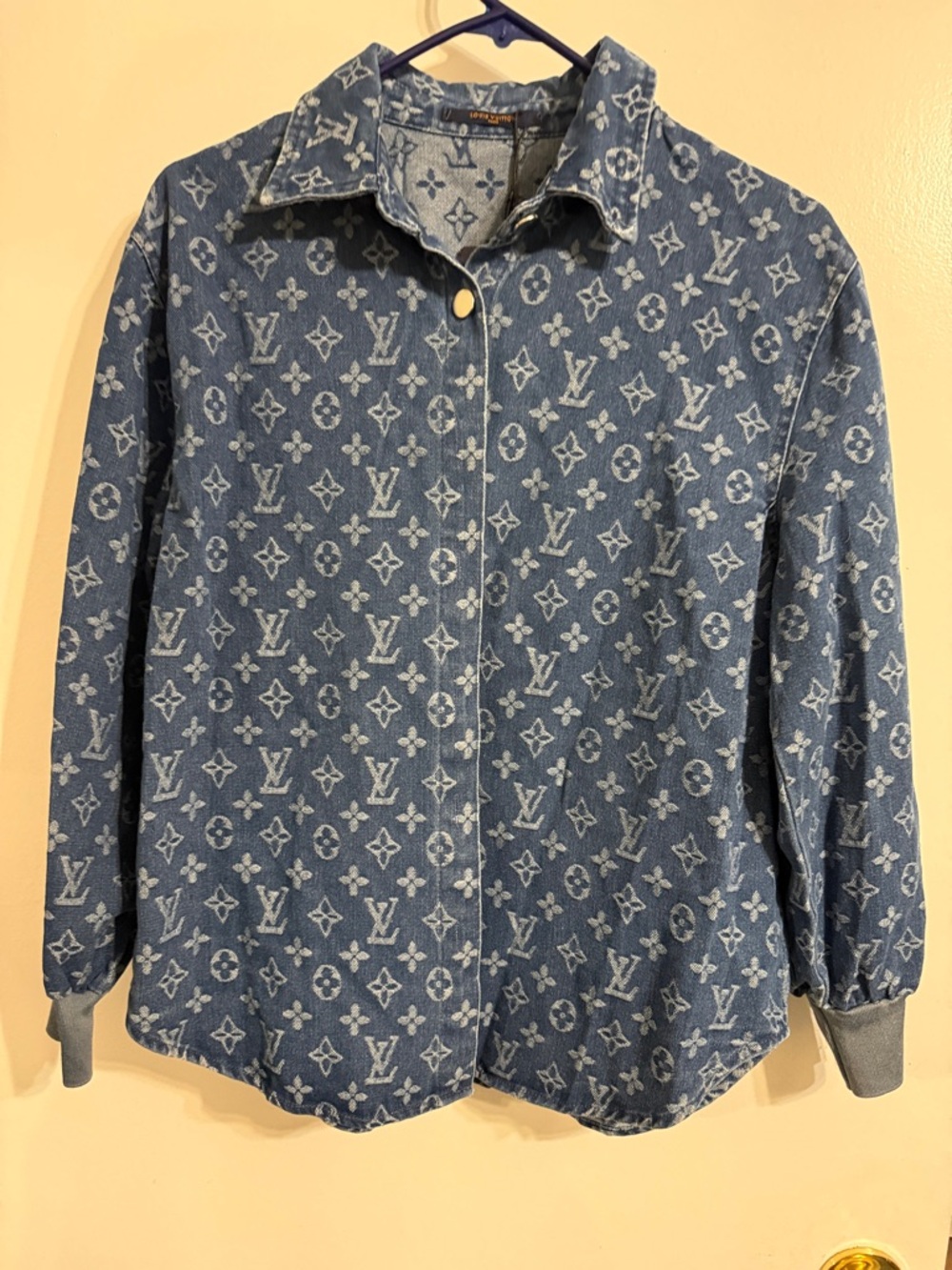 Denim Jacket in Washed Blue Monogram